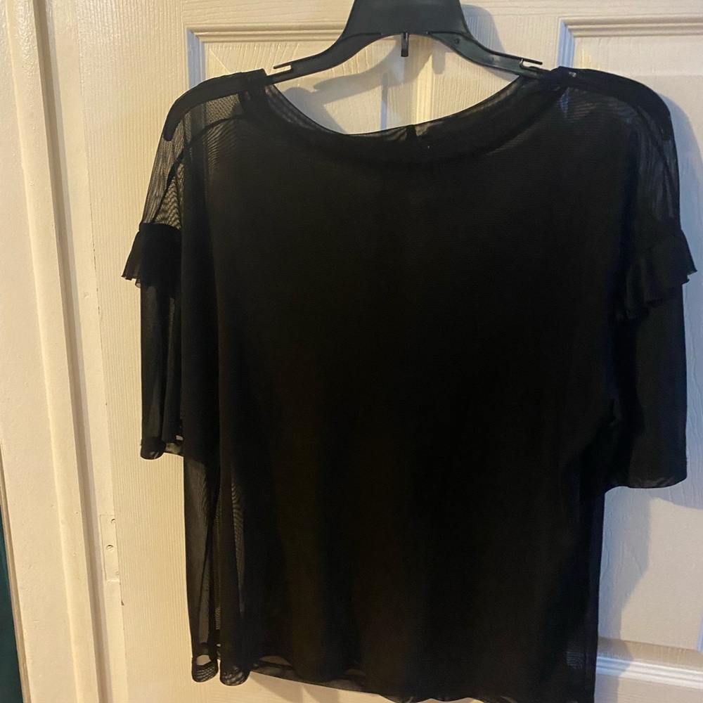 Black Sheer Top